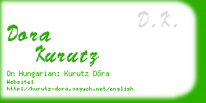 dora kurutz business card